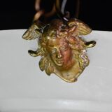 Charming white Art Deco alabaster pendant, 1940s