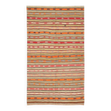 5x9 Pale Orange Kilim Rug, Natural Dyes, Hanknotted Wool Rug, 163x282Cm