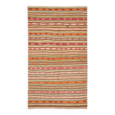 5x9 Pale Orange Kilim Rug, Natural Dyes, Hanknotted Wool Rug, 163x282Cm