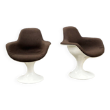 Pair of Orbit Herman Miller corca armchairs 1970