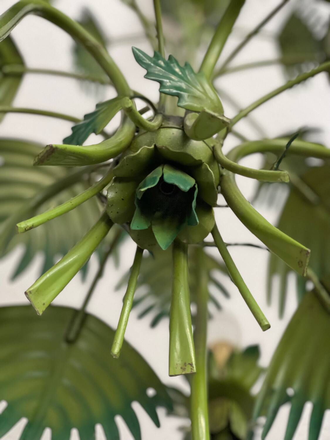 Tropical chandelier in sheet metal 1970.