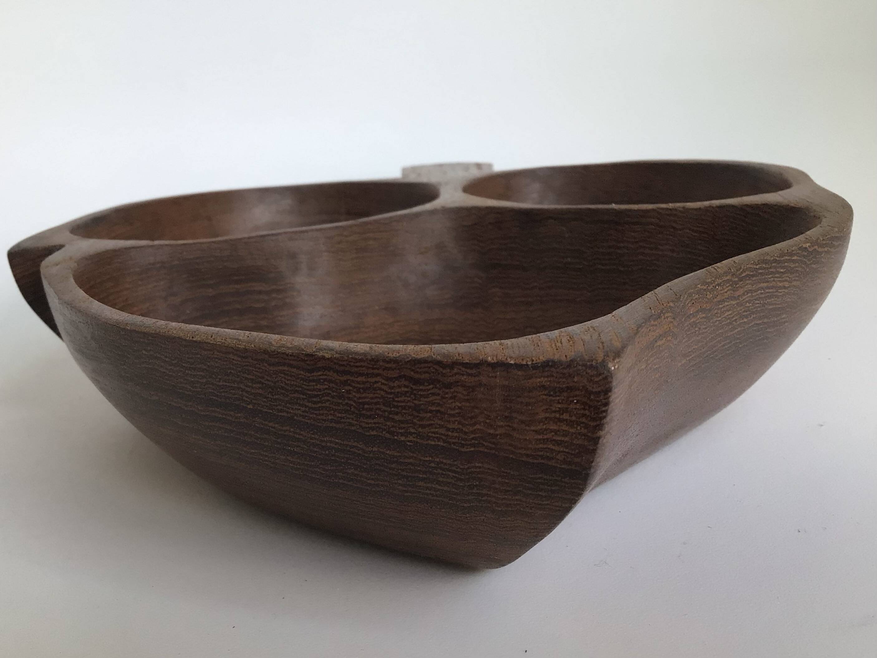 Teak wood carved coupe from the 70s.