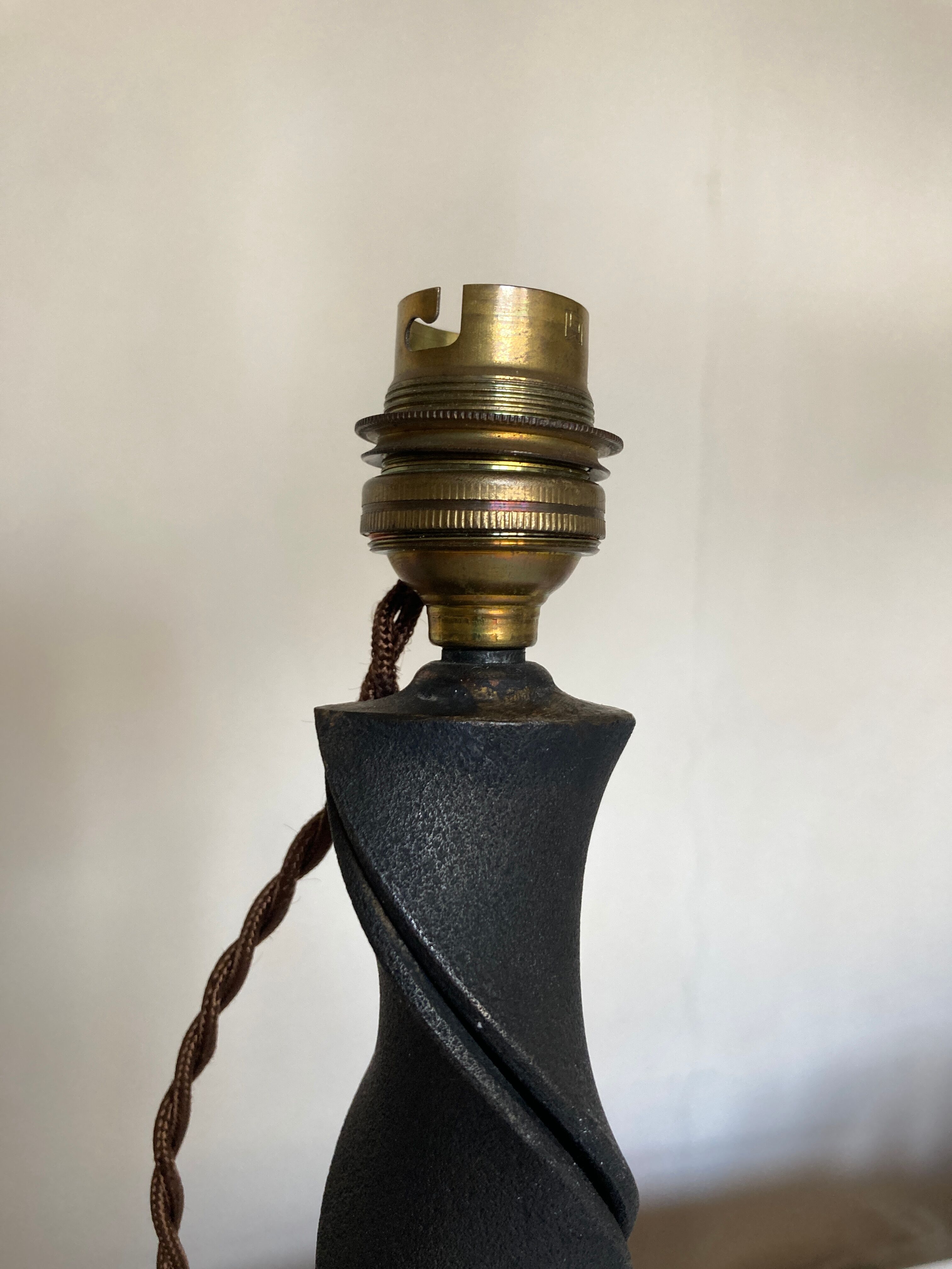 Brutalist beaten iron lamp 1970