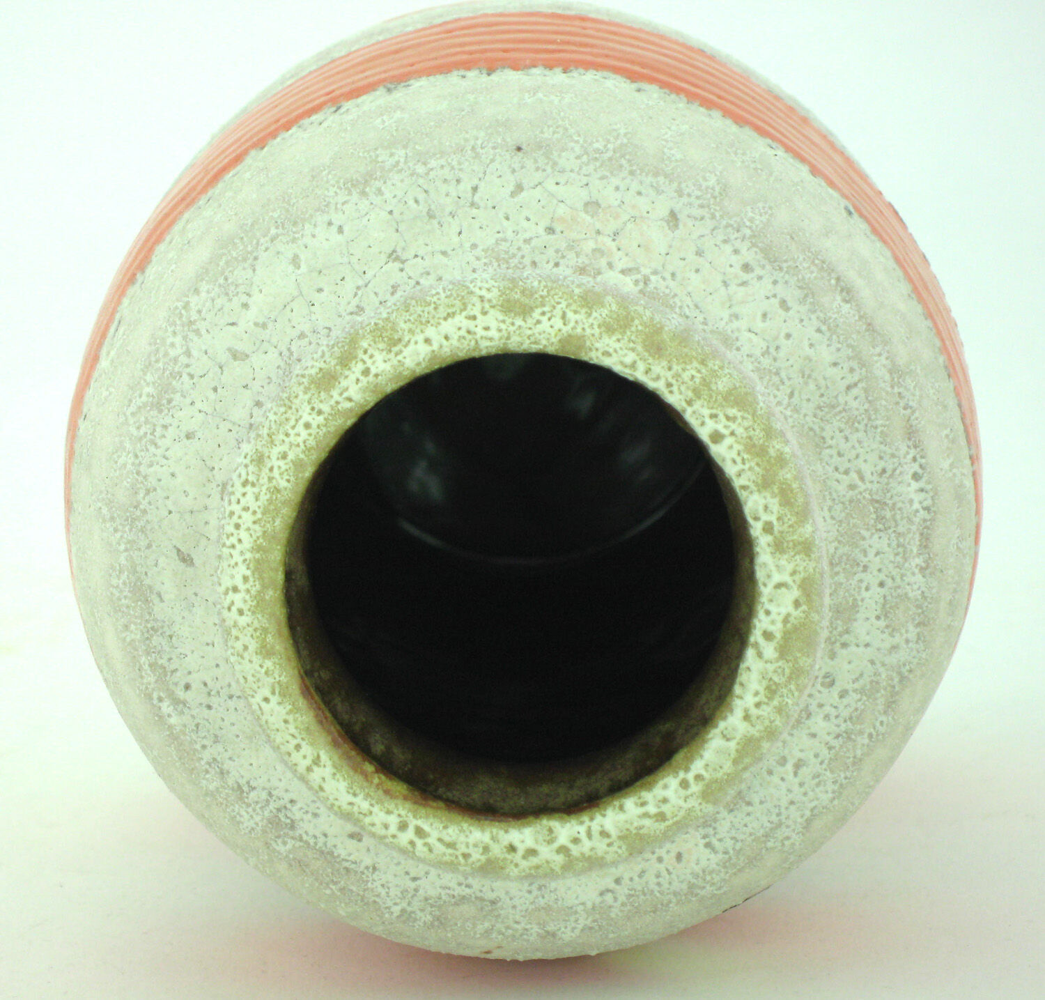 Beige and orange ceramic vase - Carstens Tunnieshof - West Germany - vintage 70s