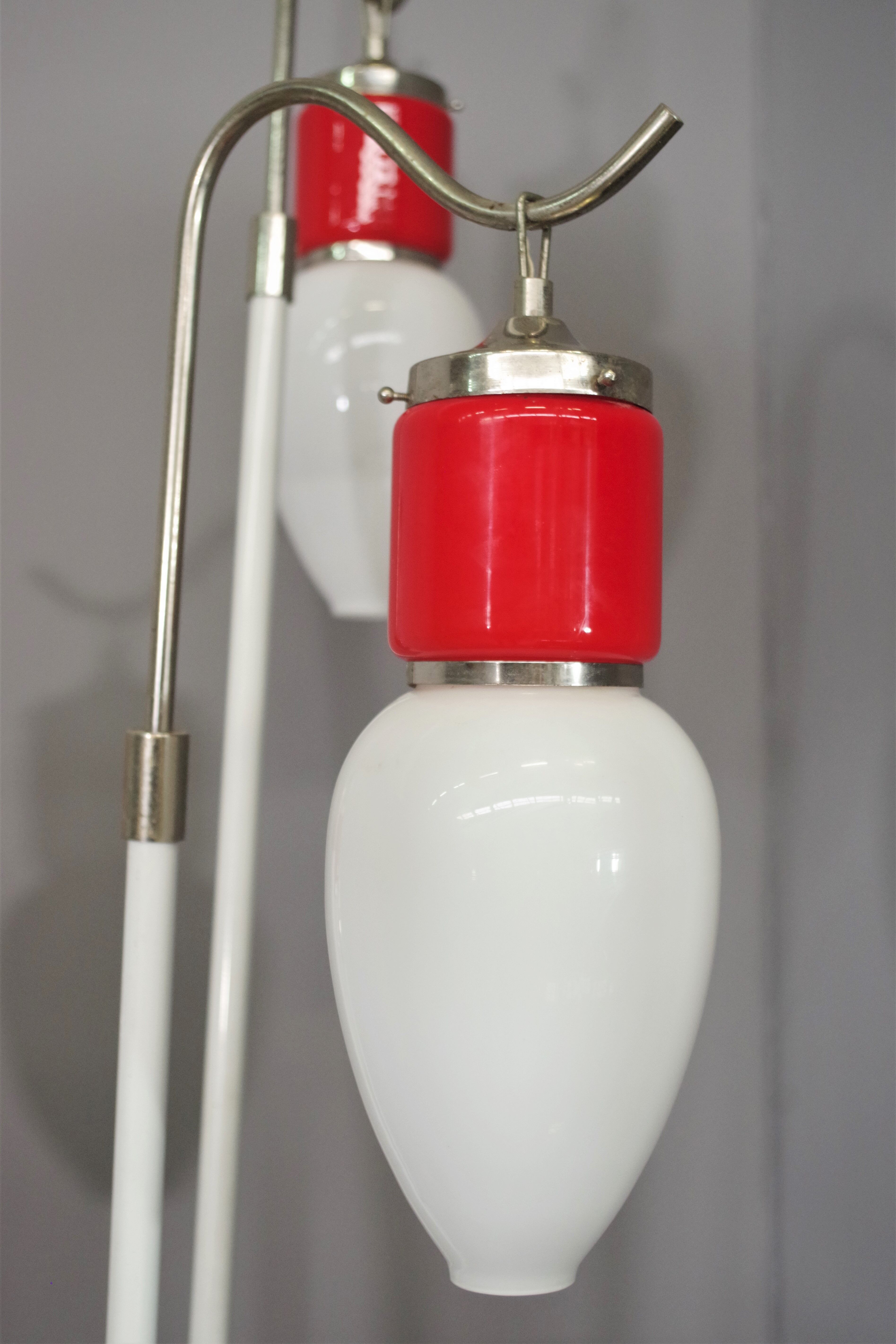 Floor chandelier 3 lights, 70s marble base