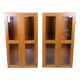 Set of two display cabinets - Oregon pine - Danish design - 1960s