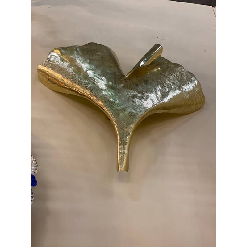 Set of 2 Contemporary Italian Brass Leaf Wall Sconce by Simoeng