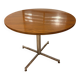 Table à manger ronde en Formica/acier 100 cm Space age année 80