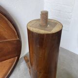 Empire walnut and marble pedestal table, late 19th century