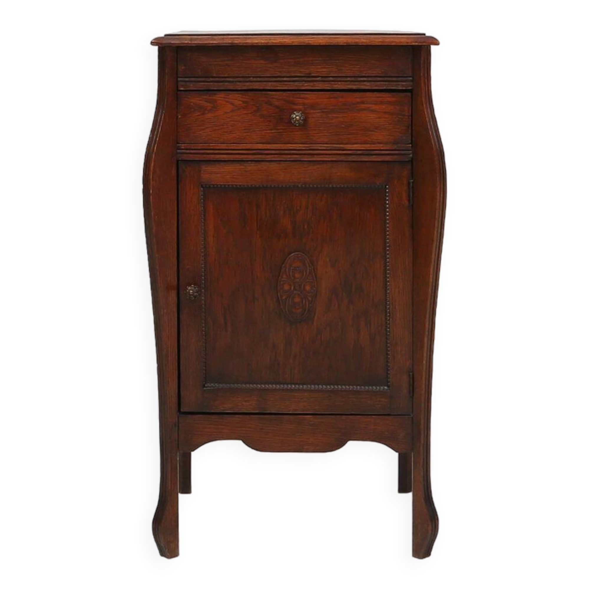 Art Nouveau night stand in oak, France ca. 1910