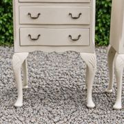 Pair of renovated antique bedside tables – Ivory from Orfèvres Libéron – 3 drawers
