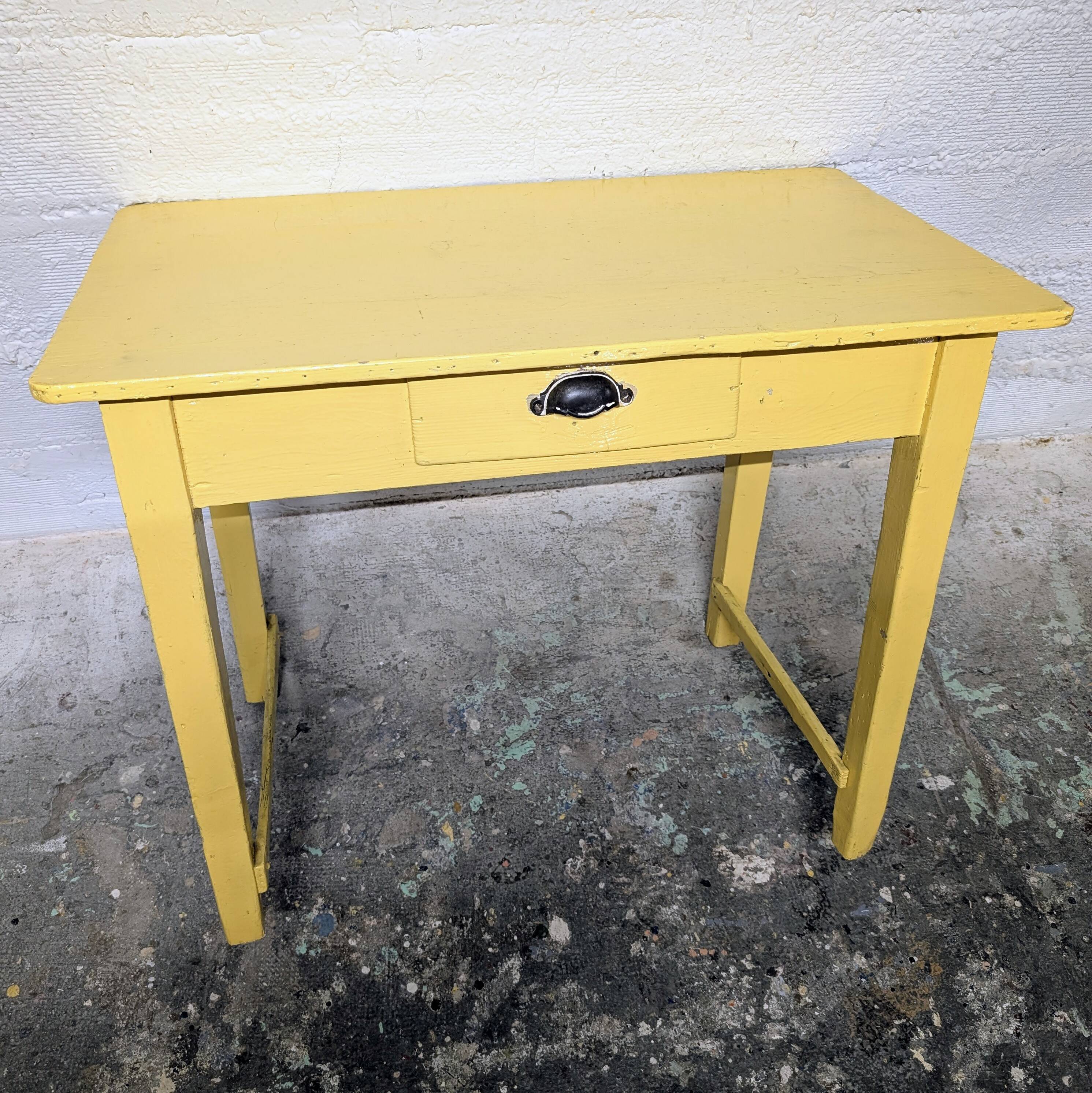 Yellow vintage table