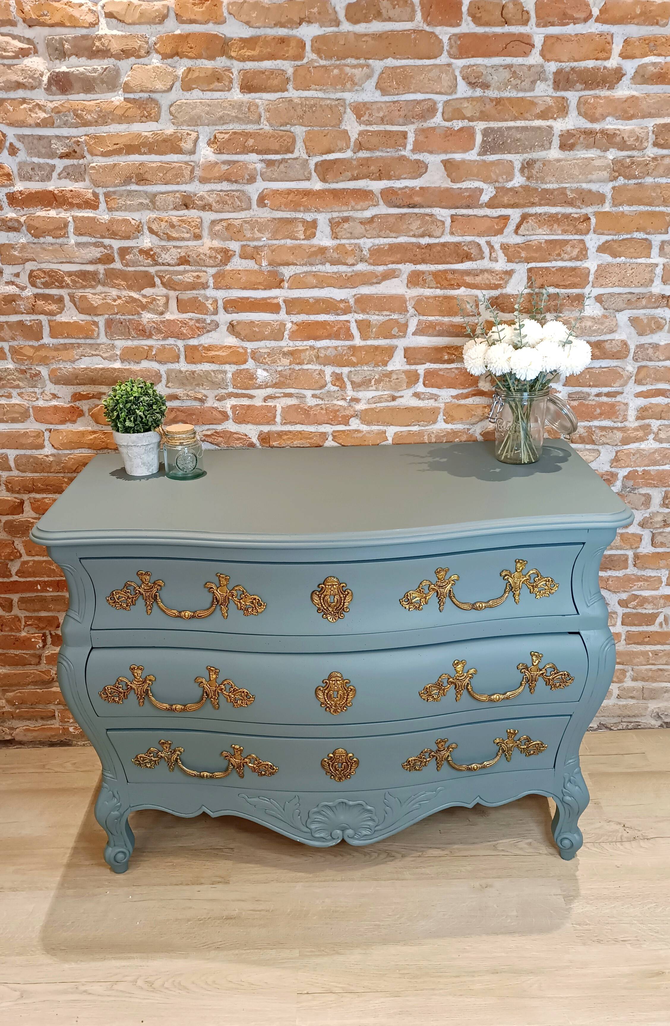 Commode bordelaise gris/vert