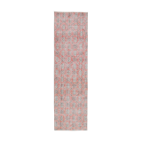 Floral red turkish runner rug, 324x90cm