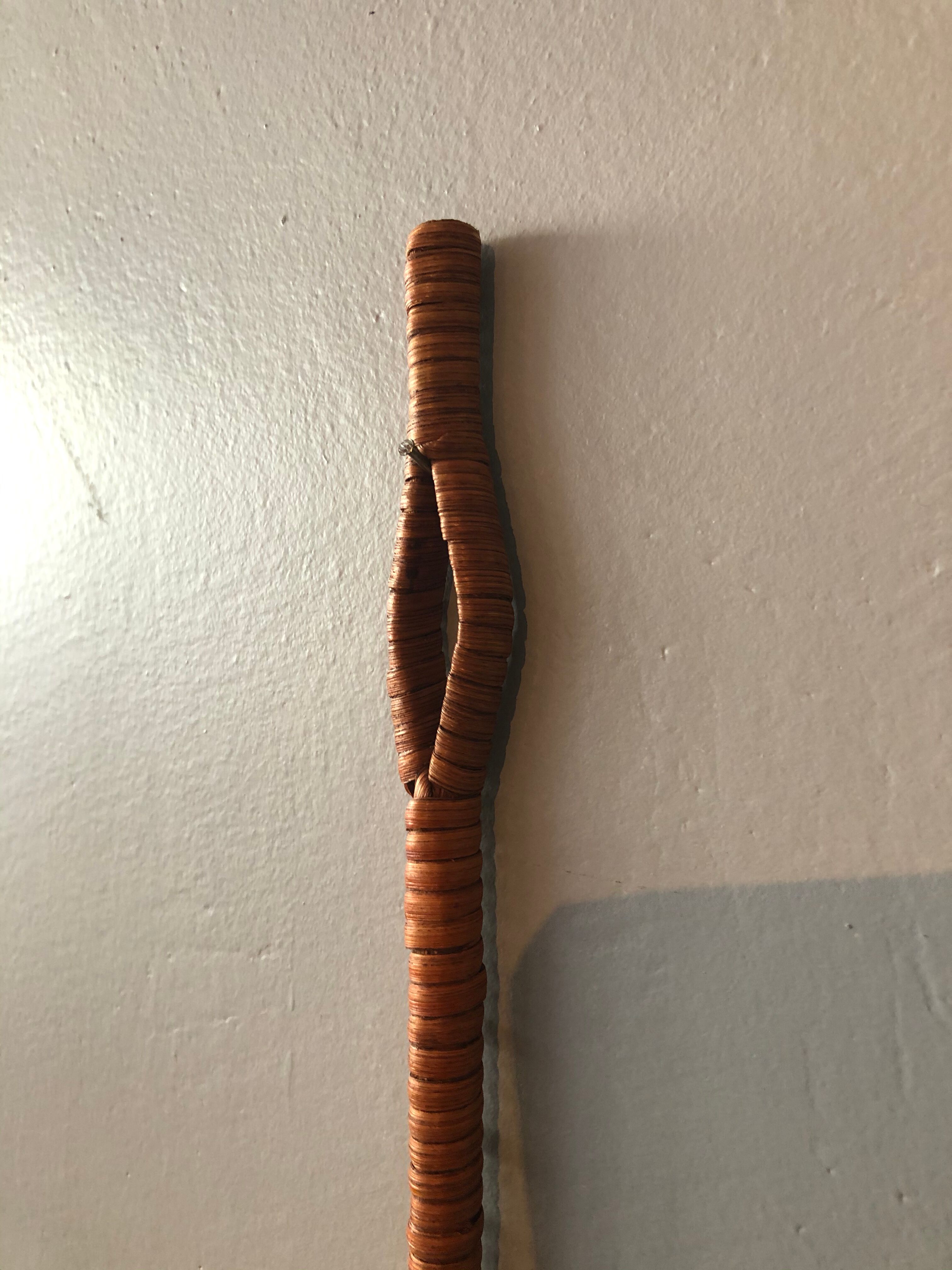 Vintage rattan mirror 16cm