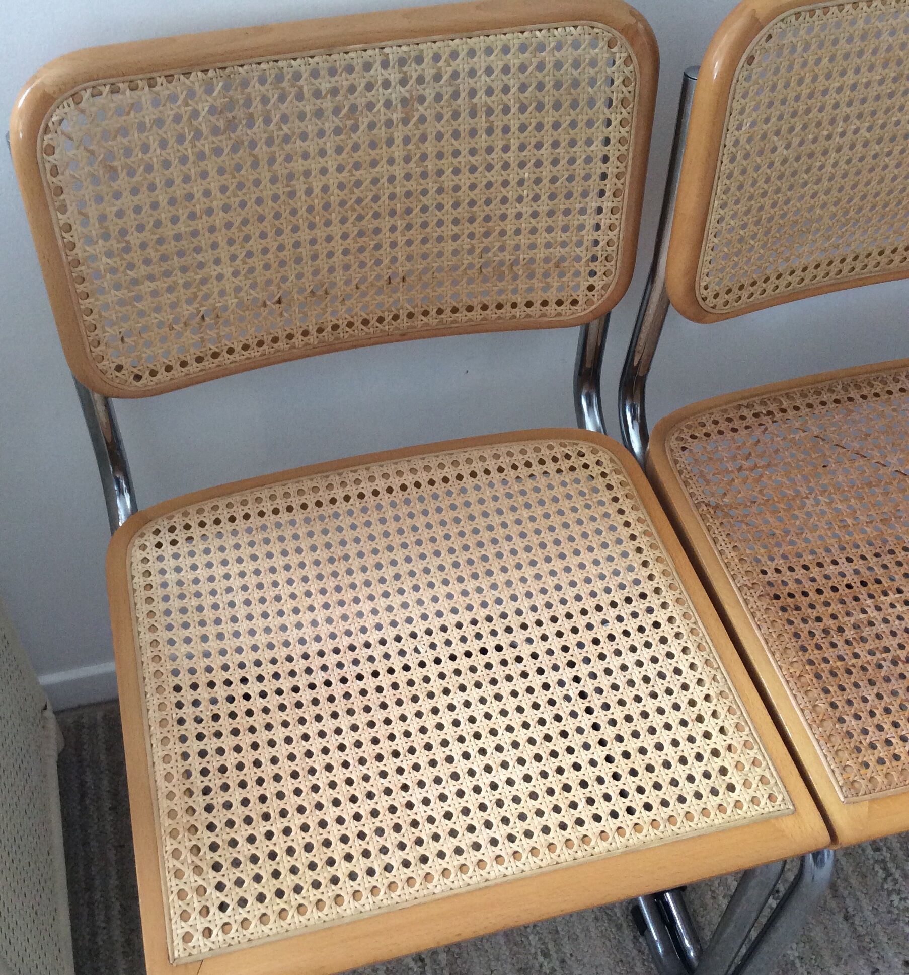 Pair of chairs Marcel Breuer Cesca B32