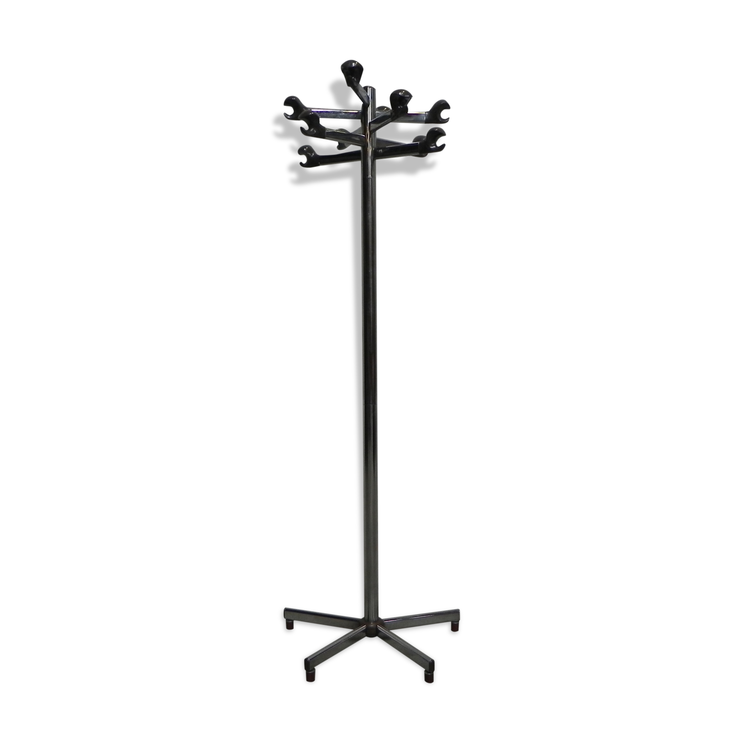 Vintage chrome standing coat rack