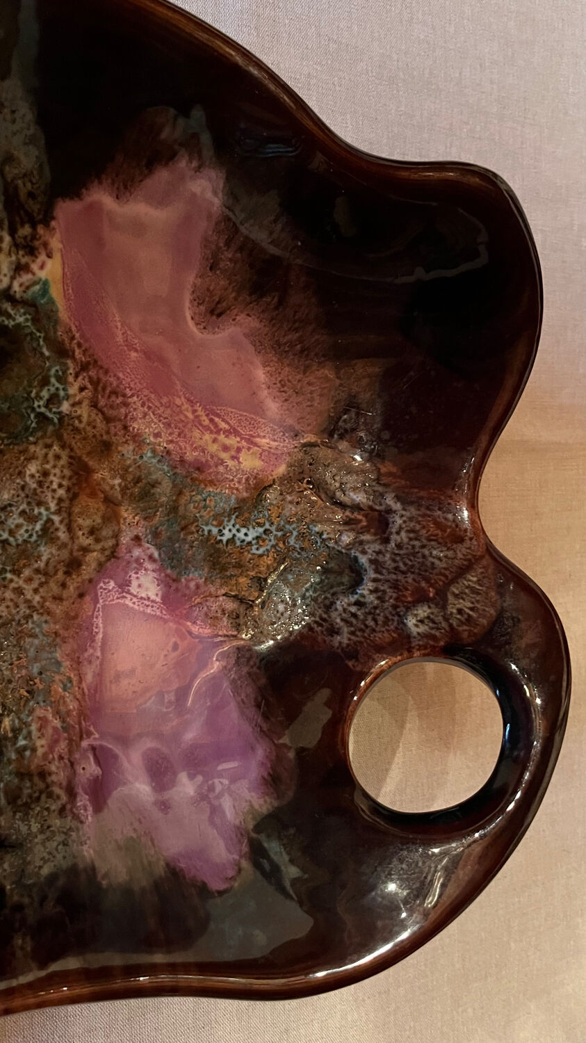 Vallauris fruit bowl signed Acca