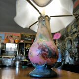 Large mushroom lamp in glass paste by Pascal GUYOT