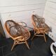 Pair of 1960s rattan armchairs
