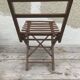 Former chair child folding wood brown painted 60s vintage