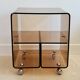 Cubic coffee table on casters in altuglas by Michel Dumas, France 1970