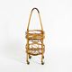 Italian Mid Century bar and serving trolley made of bamboo with wheels