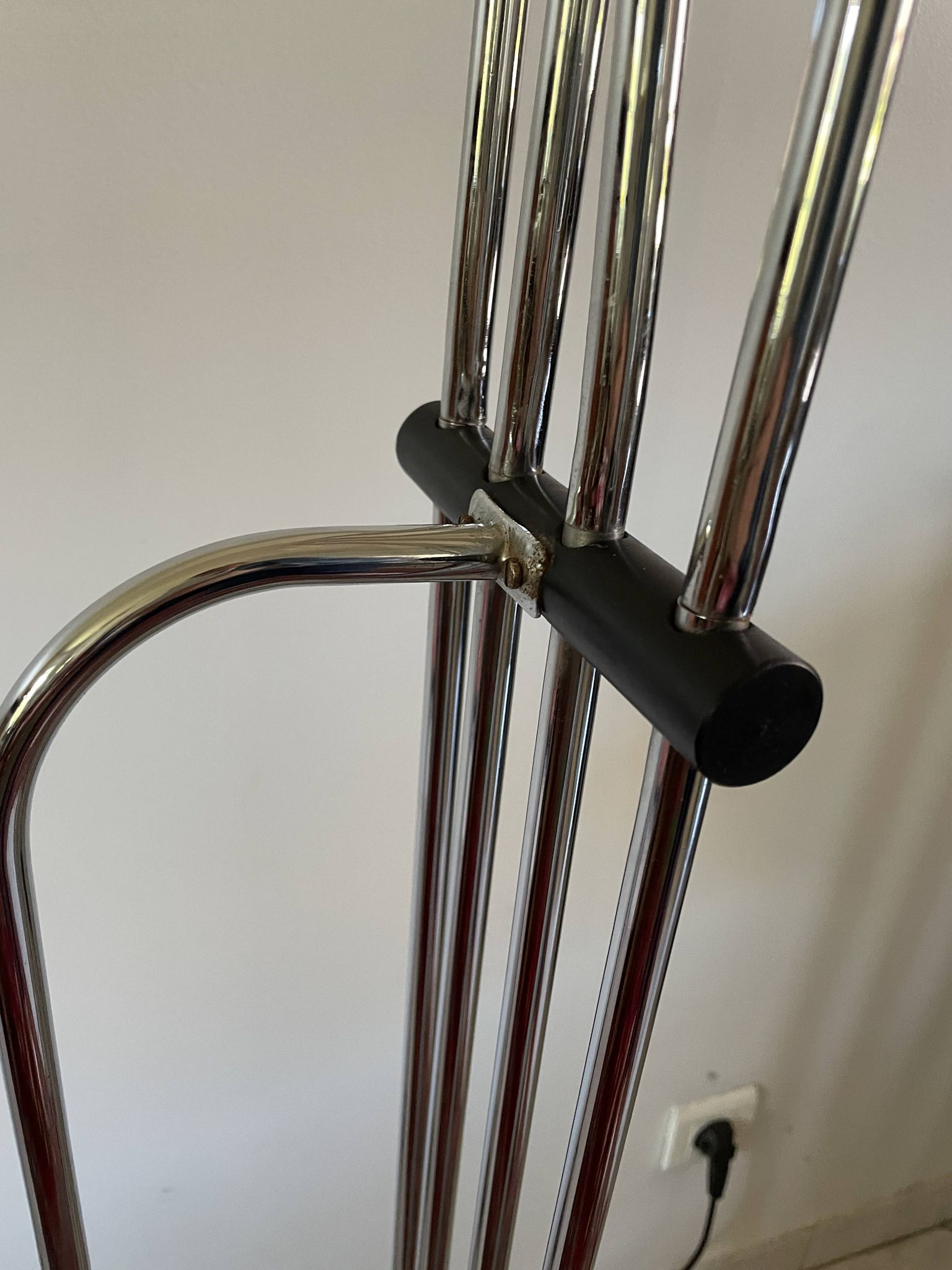 Lampadaire design chrome 1970