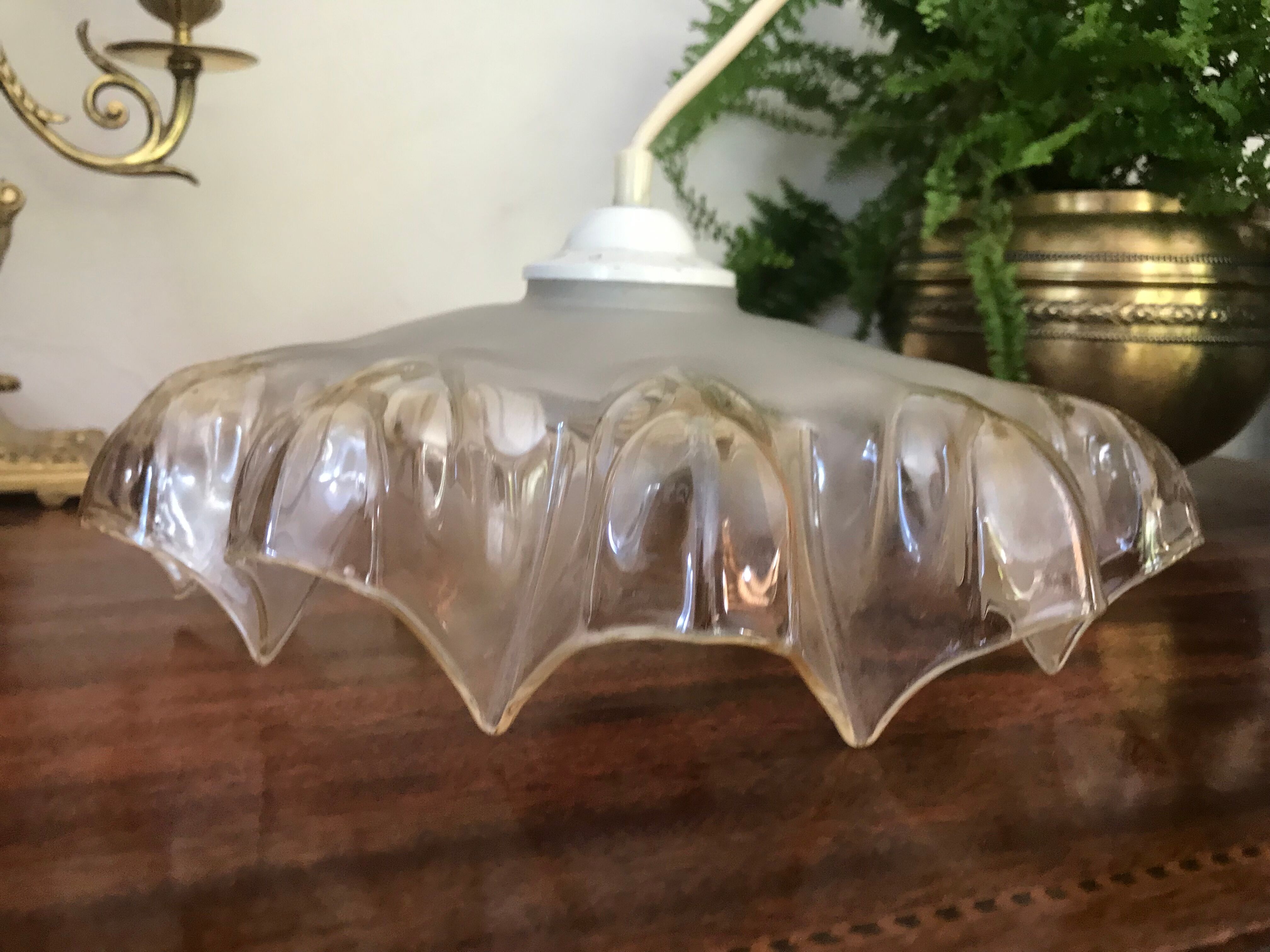 Vintage glass pendant lamp