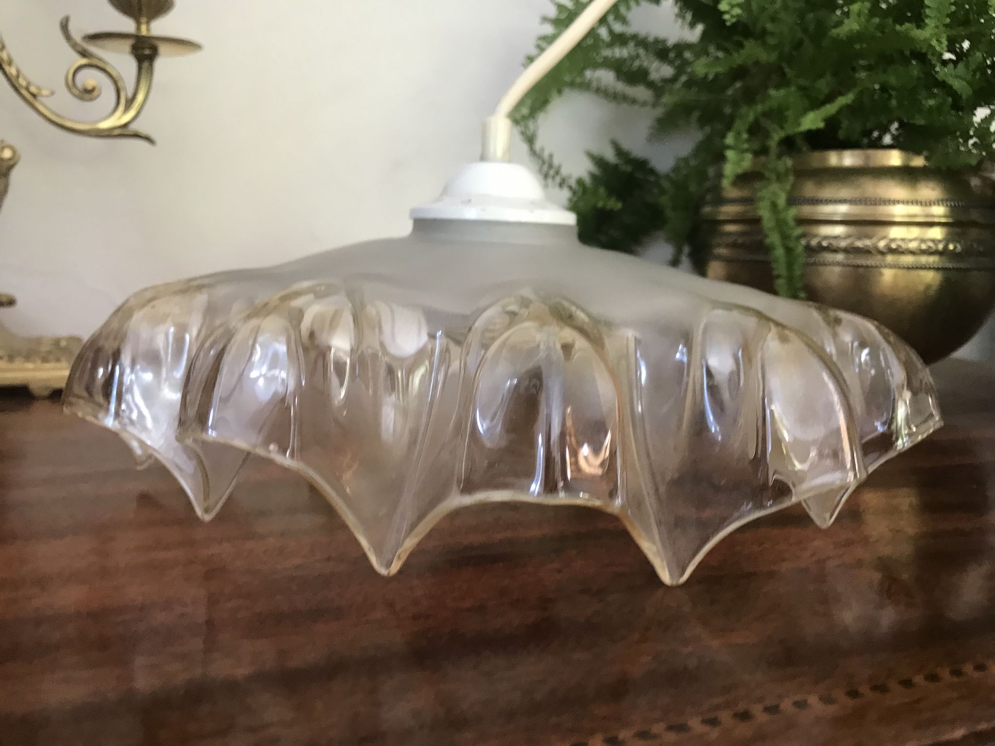 Vintage glass pendant lamp