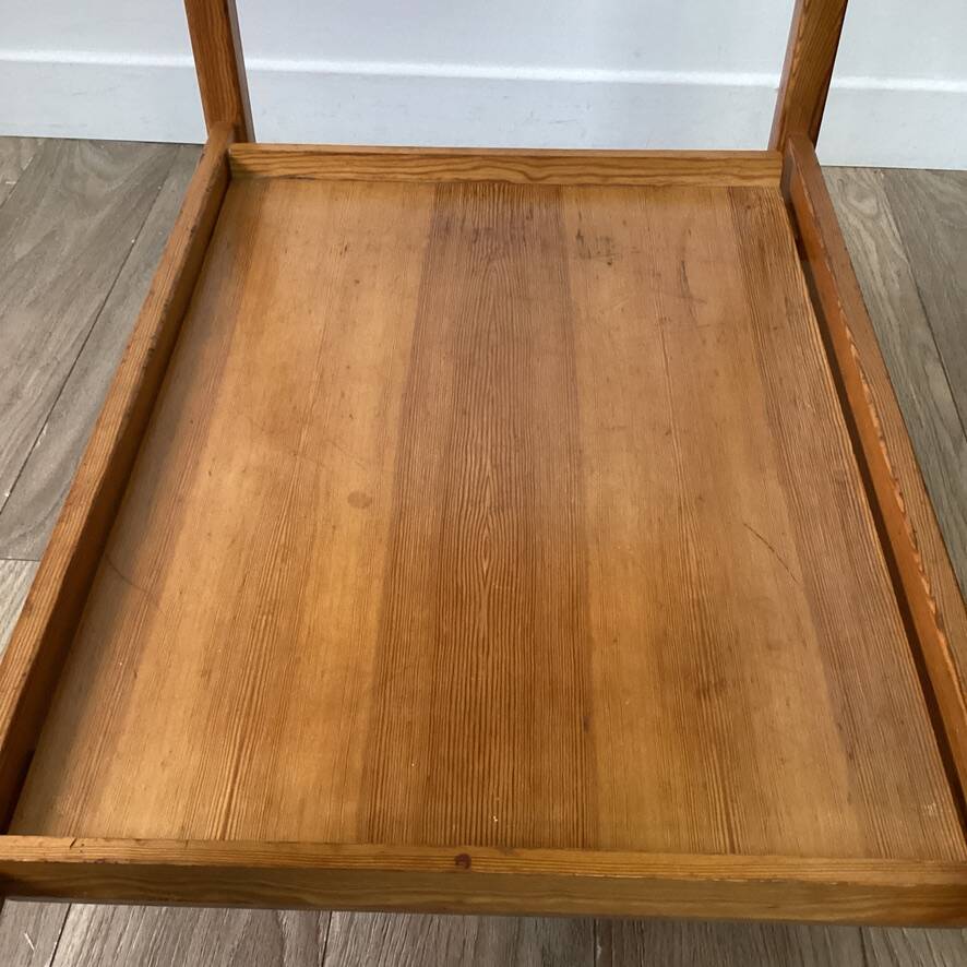 Pine serving trolley
