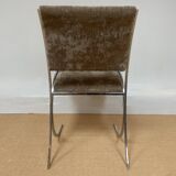 Set of 5 chrome chairs by Boris Tabacoff for Maison Christophe, circa 1900
