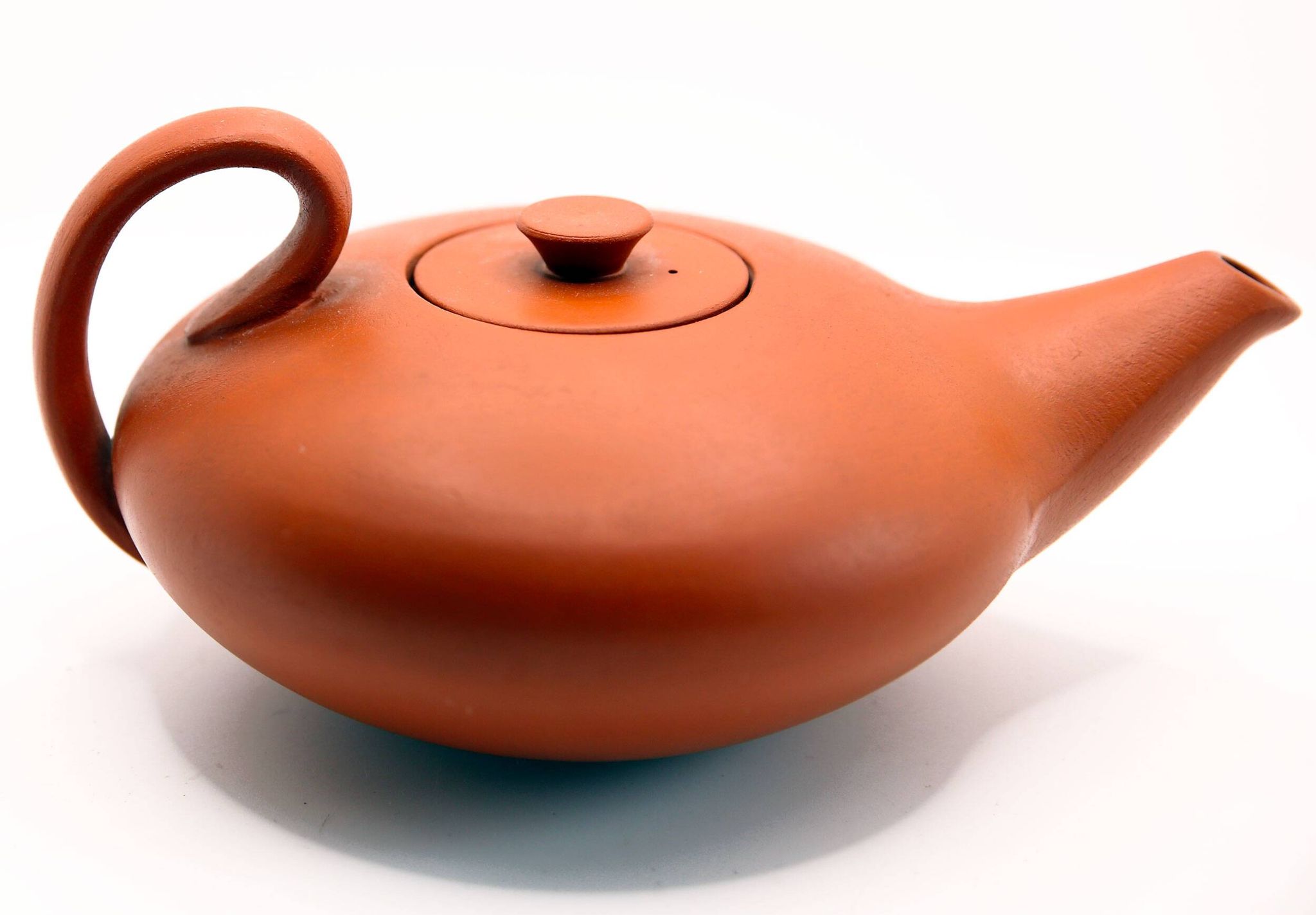 Old handmade earthenware teapot from Neuchâtel pottery, Switzerland