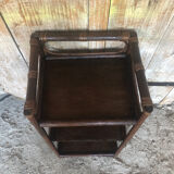 Vintage rattan shelving accent cabinet