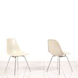Set of 4 fiberglass Eames Chairs with H-Base for Fehlbaum by Herman Miller