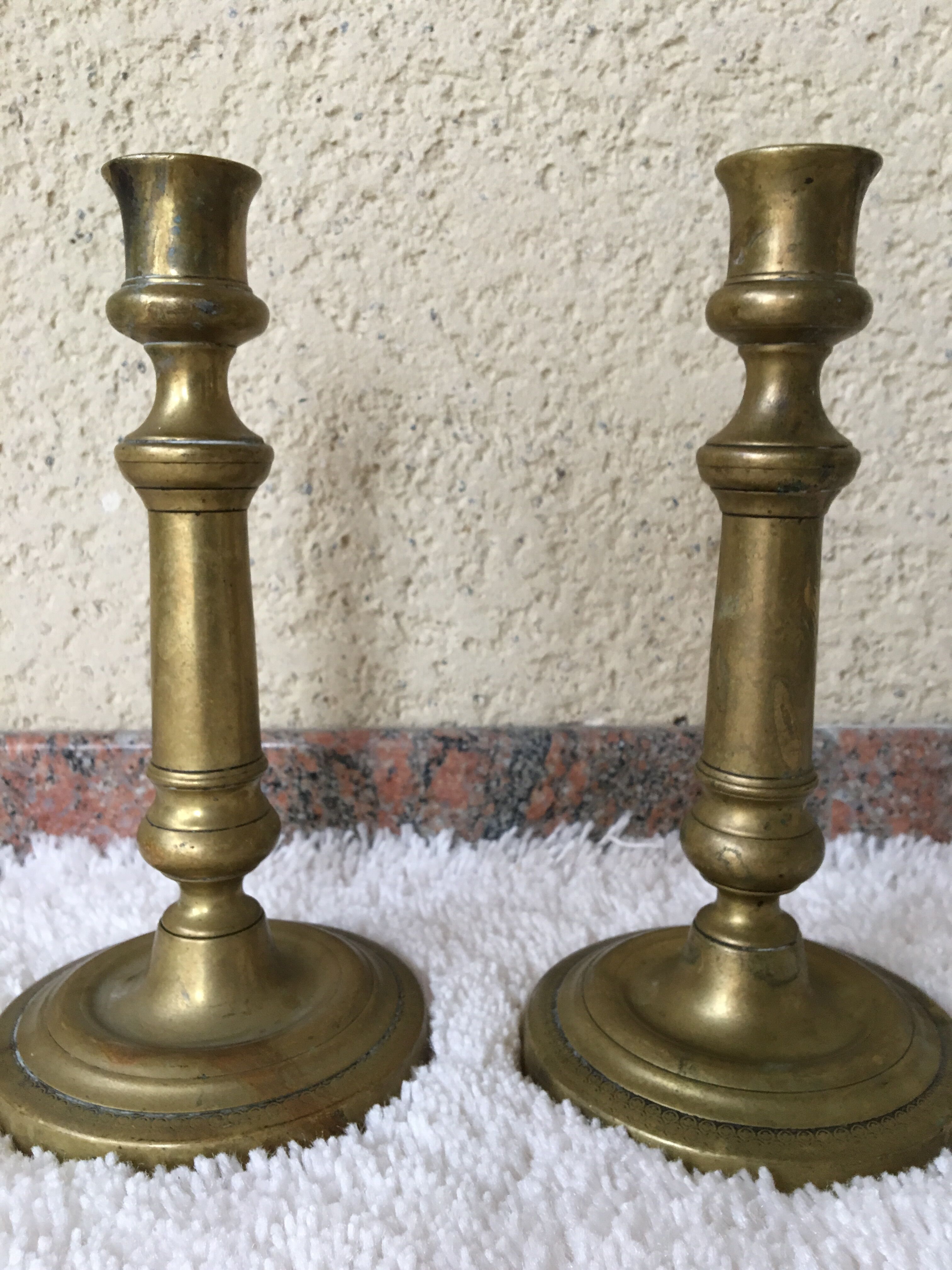 Pair of brass candlestick