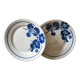 Lot de 2 assiettes vintage Badonviller motif fleurs bleue modèle capucine
