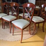 Set of 6 cherry wood chairs