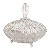 Chiseled glass candy box