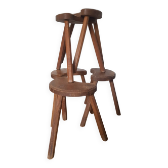 Set of 3 tripod stools