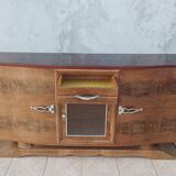 Art Deco sideboard in burr walnut