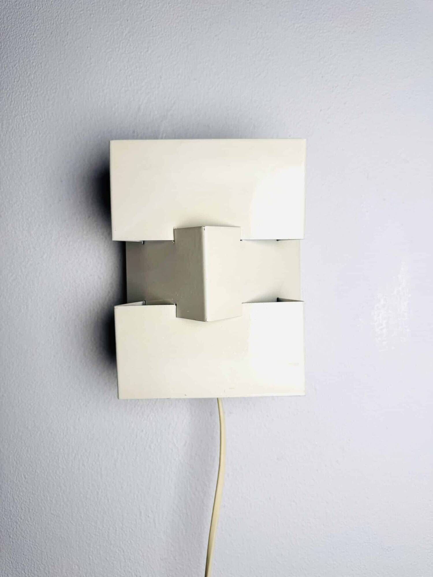 Triangular Geometric Wall Lamp By J.J.M. Hoogervorst For Anvia Nederland, The Netherlands 1960S