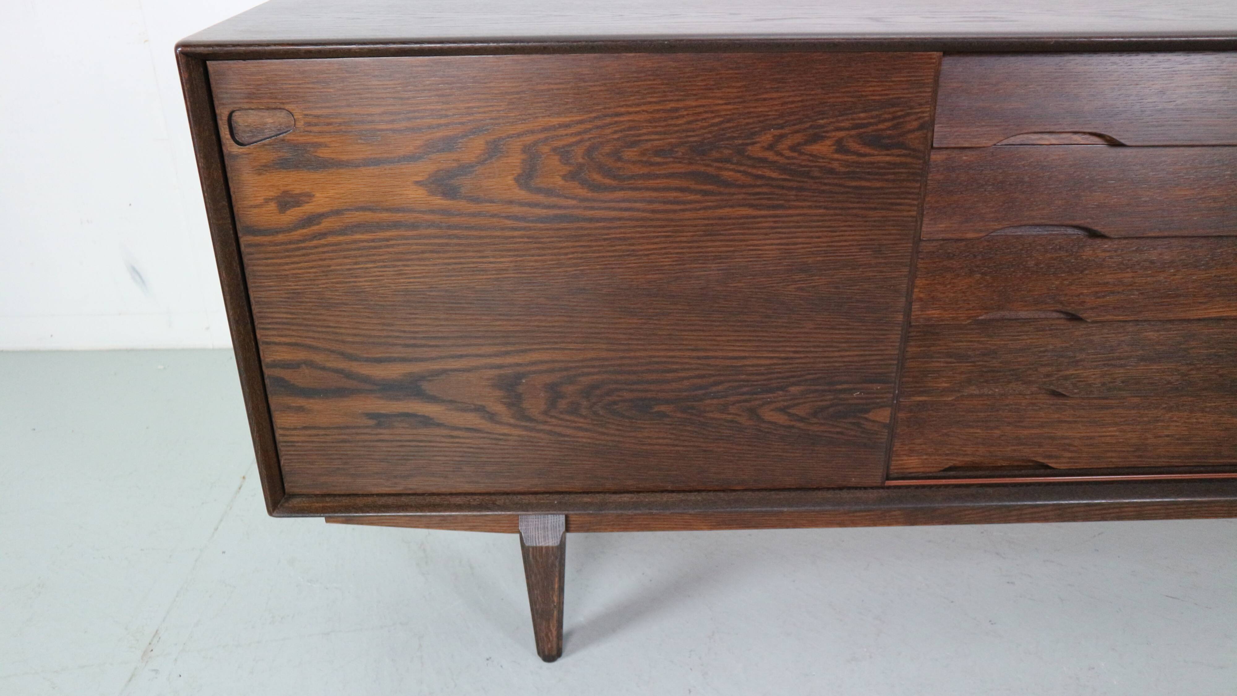 Skovby Møbelfabrik Darkened Oak Sideboard "Model 65", 1960 Denmark