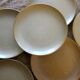 6 stoneware dessert plates from "Grés Village" in very good condition