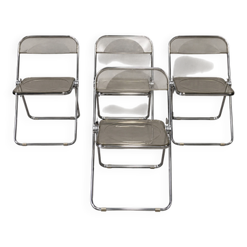 4 Plia chairs by Giancarlo Piretti for Anonima Castelli – Vintage from