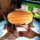 Round table in vintage teak 60s Scandinavian Rochebobois