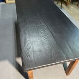 Farmhouse table, black top