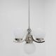 Art deco nickel and glass chandelier, 1930s