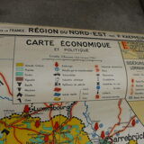 School poster Hatier north region east economic and physical map