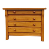 Atypical pine chest of drawers, 1980